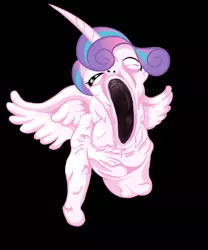 Size: 1000x1200 | Tagged: semi-grimdark, artist:samueldavillo, derpibooru import, princess flurry heart, alicorn, baby, creepy, crossover, cursed image, image, monster, nightmare fuel, png, resident evil, resident evil 8, solo