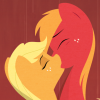 Size: 100x100 | Tagged: artist needed, safe, derpibooru import, applejack, big macintosh, applecest, applemac, female, icon, image, incest, kissing, male, png, shipping, straight