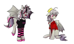 Size: 2500x1500 | Tagged: safe, artist:lambydwight, derpibooru import, oc, oc:gravel shine, unofficial characters only, bat pony, pony, bat pony oc, bat wings, emo, image, png, simple background, transparent background, wings