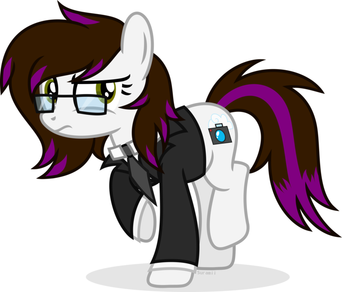 Size: 10379x8859 | Tagged: safe, artist:suramii, derpibooru import, oc, oc:kayla, earth pony, pony, absurd resolution, clothes, female, glasses, image, mare, png, simple background, solo, suit, transparent background, vector