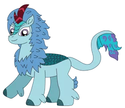 Size: 2839x2448 | Tagged: safe, artist:supahdonarudo, derpibooru import, kirin, disney, female, high res, image, kirinified, png, raised hoof, raya and the last dragon, simple background, sisu, species swap, transparent background