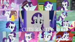 Size: 1280x721 | Tagged: safe, artist:quoterific, derpibooru import, edit, edited screencap, editor:quoterific, screencap, rarity, snails, snips, pony, unicorn, friendship is magic, putting your hoof down, season 2, season 4, season 5, season 6, tanks for the memories, the saddle row review, cloudsdale, crying, cute, female, glowing horn, gritted teeth, horn, image, magic, magic aura, no spoilers, open mouth, png, raised hoof, raribetes, solo, teary eyes, teeth