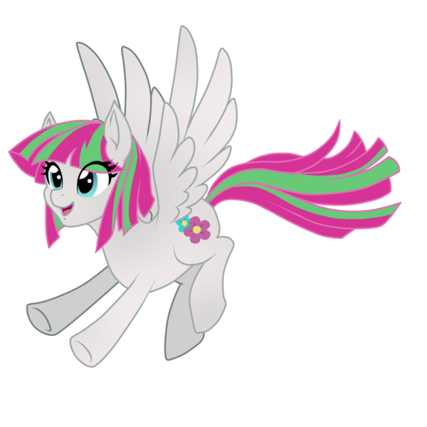 Size: 800x800 | Tagged: safe, artist:couratiel, derpibooru import, blossomforth, pegasus, pony, female, flying, image, mare, png, simple background, solo, spread wings, transparent background, wings