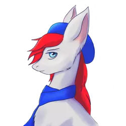 Size: 2480x2480 | Tagged: safe, artist:wingtip, derpibooru import, oc, oc:apex soundwave, unofficial characters only, earth pony, pony, aside glance, bust, earth pony oc, high res, image, looking at you, male, png, sideways glance, simple background, smiling, smirk, solo, stallion, transparent background