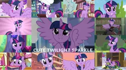 Size: 1280x719 | Tagged: safe, derpibooru import, edit, edited screencap, editor:quoterific, screencap, twilight sparkle, twilight sparkle (alicorn), alicorn, pony, unicorn, a health of information, look before you sleep, princess spike (episode), season 1, season 4, season 5, season 6, season 8, twilight's kingdom, yakity-sax, spoiler:s08, book, book nest, chef's hat, cute, eye shimmer, female, floppy ears, glowing horn, golden oaks library, hat, horn, image, library, magic, magic aura, messy mane, png, reading, sleeping, sleepy, solo, starry eyes, twiabetes, twilight's castle, unicorn twilight, wingding eyes