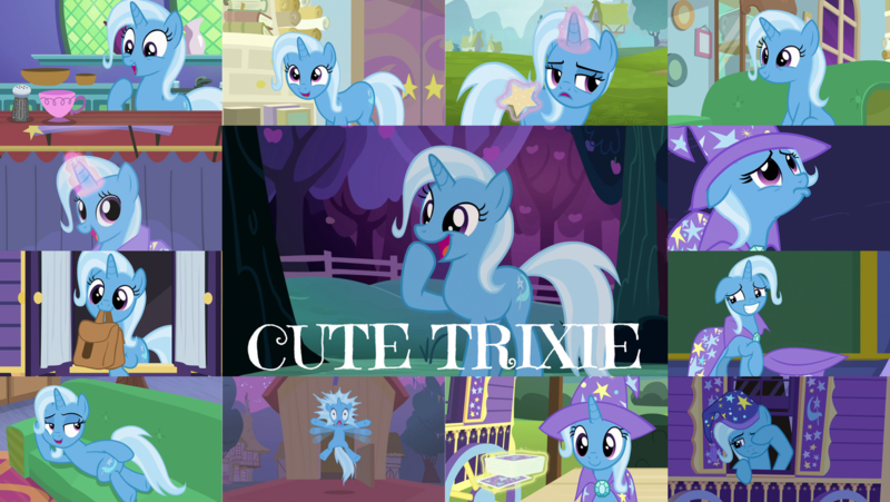 Size: 1280x721 | Tagged: safe, derpibooru import, edit, edited screencap, editor:quoterific, screencap, trixie, pony, unicorn, a horse shoe-in, magic duel, season 1, season 3, season 8, spoiler:s08, cape, clothes, crying, cup, cute, diatrixes, female, glowing horn, hat, horn, horns, image, magic, magic aura, open mouth, png, puppy dog eyes, sad, scared, solo, teacup, telekinesis, trixie's cape, trixie's hat, twilight's castle