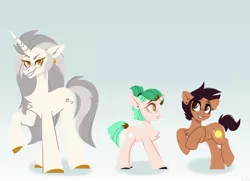 Size: 2048x1483 | Tagged: safe, artist:n in a, derpibooru import, ponified, pony, unicorn, amity blight, chest fluff, edalyn clawthorne, image, jpeg, looking at you, luz noceda, smiling, the owl house