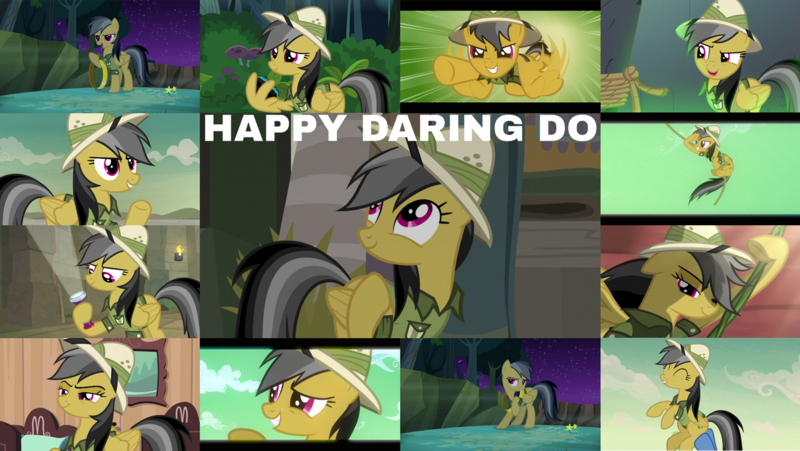 Size: 1280x721 | Tagged: safe, derpibooru import, edit, edited screencap, editor:quoterific, screencap, daring do, pegasus, clothes, image, png