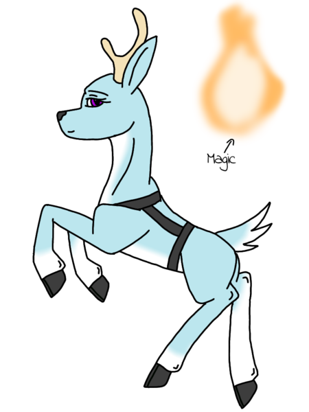 Size: 768x1024 | Tagged: safe, artist:agdapl, derpibooru import, deer, reindeer, antlers, crossover, female, fire, harness, image, png, pyro, simple background, solo, species swap, tack, team fortress 2, transparent background