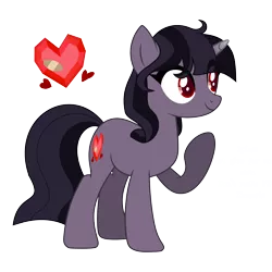 Size: 4752x4752 | Tagged: safe, artist:gallantserver, derpibooru import, oc, oc:heartstone pie, pony, unicorn, absurd resolution, female, image, mare, offspring, parent:king sombra, parent:maud pie, png, simple background, solo, transparent background