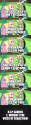 Size: 500x2008 | Tagged: safe, derpibooru import, edit, edited screencap, screencap, discord, fluttershy, comic, discoshy, female, image, in memoriam, male, png, rest in peace, screencap comic, sebastian, shipping, song reference, straight, the little mermaid