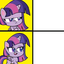 Size: 1300x1300 | Tagged: artist needed, safe, derpibooru import, twilight sparkle, alicorn, my little pony: pony life, zound off, spoiler:pony life s01e18, hotline bling, image, meme, meme template, png, template, twilight is not amused, twilight sparkle (alicorn), unamused