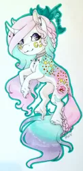 Size: 1600x3272 | Tagged: safe, artist:oneiria-fylakas, derpibooru import, oc, pony, unicorn, female, image, jpeg, mare, solo, traditional art