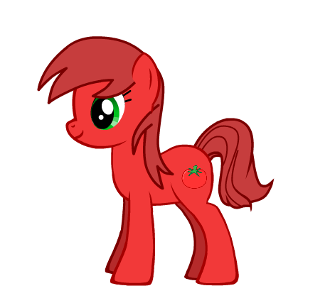 Size: 464x427 | Tagged: safe, oc, unofficial characters only, earth pony, pony, pony creator, /mlp/, female, food, image, ketchup, png, profile, sauce, side view, simple background, solo, tomato, transparent background