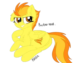 Size: 7000x6000 | Tagged: suggestive, artist:breebree, derpibooru import, spitfire, pegasus, pony, blushing, butt, female, image, png, quote, sexy, simple background, solo, stupid sexy spitfire, transparent background