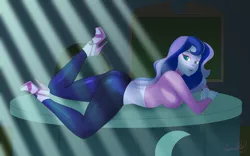 Size: 3779x2362 | Tagged: suggestive, alternate version, artist:glamourpink, derpibooru import, princess luna, equestria girls, ass, bedroom eyes, breasts, busty princess luna, butt, clothes, commission, commissioner:branagain, crepuscular rays, dark, desk, dimly lit, dimples of venus, draw me like one of your french girls, eyeshadow, high heels, image, legs, legs in air, long sleeve shirt, long sleeves, looking at you, looking over shoulder, luna's office, lying down, makeup, moonbutt, on stomach, open mouth, pants, pinup, png, pose, prone, seductive, seductive pose, sexy, shirt, shoes, sideass, sideboob, skintight clothes, stiletto heels, stupid sexy princess luna, vice principal luna, vice principal moonbutt, yoga pants