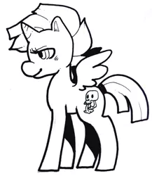 Size: 658x758 | Tagged: safe, artist:aa-ko-sama, derpibooru import, oc, unofficial characters only, alicorn, pony, alicorn oc, eyelashes, horn, image, jpeg, lineart, monochrome, simple background, solo, white background, wings