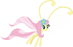 Size: 4694x3000 | Tagged: safe, artist:cloudyglow, derpibooru import, fluttershy, breezie, it ain't easy being breezies, breeziefied, image, png, seabreeze's flower, solo, species swap, vector