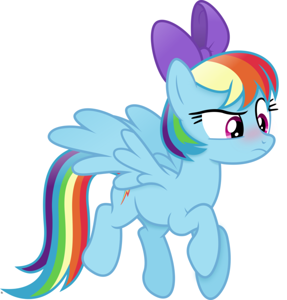 Size: 3523x3683 | Tagged: safe, artist:anime-equestria, derpibooru import, rainbow dash, pegasus, pony, alternate hairstyle, annoyed, blushing, bow, cute, dashabetes, female, image, mare, png, simple background, solo, transparent background, vector, wings