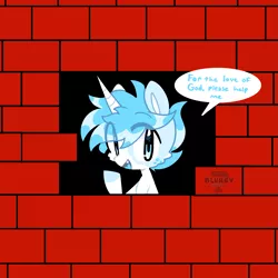 Size: 2619x2619 | Tagged: safe, artist:blurry-kun, derpibooru import, oc, oc:blurry, brick wall, commission, commissioner:reversalmushroom, edgar allen poe, funny, image, immurement, meme, png, solo, the cask of amontillado, wall