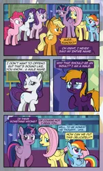 Size: 1920x3169 | Tagged: safe, artist:alexdti, derpibooru import, applejack, fluttershy, pinkie pie, rainbow dash, rarity, starlight glimmer, twilight sparkle, twilight sparkle (alicorn), oc, oc:ale, alicorn, pegasus, pony, comic:quest for friendship, female, glasses, image, jpeg, mane six, mare