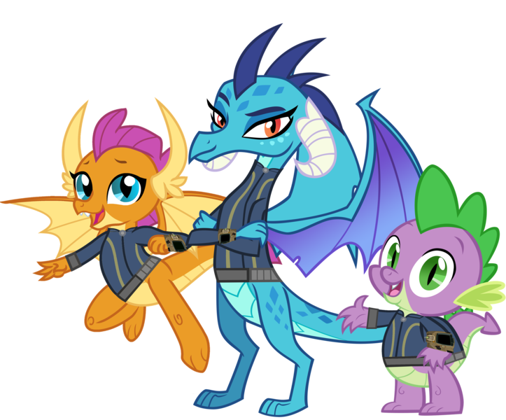 Size: 5872x4873 | Tagged: safe, artist:andoanimalia, artist:ponygamer2020, derpibooru import, princess ember, smolder, spike, dragon, fallout equestria, school daze, triple threat, absurd resolution, claws, clothes, crossed arms, cute, dragoness, dragon wings, fallout, female, flying, happy, horns, image, jumpsuit, looking at you, male, open mouth, pipboy, png, simple background, smiling, smiling at you, smolderbetes, teenaged dragon, teeth, transparent background, trio, vault suit, vector, waving, waving at you, wings
