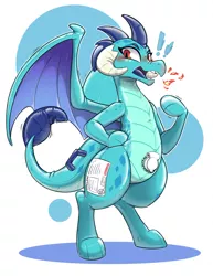Size: 989x1280 | Tagged: safe, artist:ltcolonelwhipper, derpibooru import, princess ember, dragon, derpibooru, fire, image, inflatable, inflatable toy, jpeg, meta, pool toy, simple background