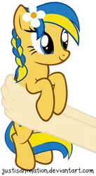 Size: 1812x3308 | Tagged: safe, artist:justisanimation, derpibooru import, oc, oc:ukraine, ponified, pony, image, nation ponies, offscreen character, png, ukraine