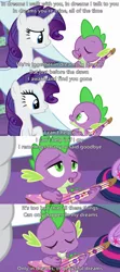 Size: 1920x4320 | Tagged: safe, derpibooru import, edit, edited screencap, screencap, rarity, spike, twilight sparkle, pony, unicorn, best gift ever, caption, female, image, image macro, male, mare, offscreen character, png, shipping, singing, song reference, sparity, straight, text