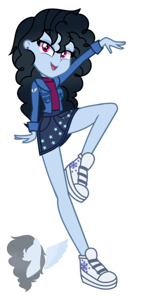 Size: 1096x2222 | Tagged: safe, artist:skyfallfrost, derpibooru import, oc, oc:skyfall frost, equestria girls, clothes, converse, image, jacket, png, shoes, simple background, skirt, solo, transparent background