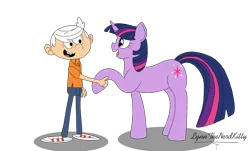 Size: 1280x772 | Tagged: safe, artist:lynnthenerdkitty, derpibooru import, twilight sparkle, friendshipping, image, lincoln loud, png, the loud house