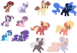 Size: 1842x1270 | Tagged: safe, artist:farkaska21, derpibooru import, oc, unofficial characters only, alicorn, earth pony, hybrid, pegasus, pony, unicorn, zony, base used, foal, image, interspecies offspring, magical lesbian spawn, offspring, parent:apple bloom, parent:big macintosh, parent:diamond tiara, parent:featherweight, parent:fluttershy, parent:nightmare moon, parent:pipsqueak, parent:pound cake, parent:princess flurry heart, parent:princess luna, parent:rainbow dash, parent:scootaloo, parent:silver spoon, parent:twilight sparkle, parent:zecora, parents:fluttermac, parents:lunamoon, parents:lundance, parents:pipbloom, parents:poundflurry, parents:rainbowmac, parents:scootaweight, parents:silvertiara, parents:twicora, parents:vinyldash, png, product of selfcest, simple background, style clash, theme pony, white background