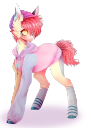 Size: 1264x1768 | Tagged: safe, artist:keltonia, derpibooru import, oc, earth pony, pony, clothes, hoodie, image, png, simple background, solo, transparent background