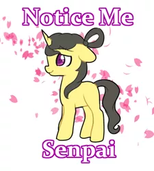 Size: 390x433 | Tagged: safe, artist:ruedle, derpibooru import, oc, oc:shai ni, pony, unicorn, female, filly, image, notice me senpai, png, solo