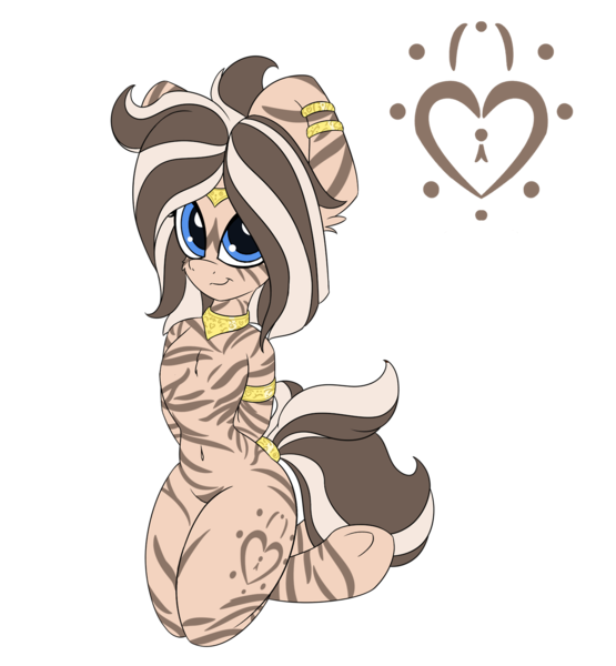 Size: 1280x1384 | Tagged: safe, artist:k-kopp, derpibooru import, oc, oc:kamba zahra, unofficial characters only, semi-anthro, zebra, armlet, chest fluff, clothes, cutie mark, ear fluff, ear piercing, earring, female, image, jewelry, kneesocks, looking at you, necklace, no source available, piercing, png, reference sheet, ring, smiling, smiling at you, socks, solo, stripes, tail, tail ring