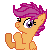 Size: 50x50 | Tagged: safe, artist:taritoons, derpibooru import, edit, editor:vixsfixs, scootaloo, pegasus, pony, adult, animated, base used, clapping, clapping ponies, female, folded wings, gif, gif for breezies, image, mare, older, picture for breezies, pixel art, solo, sprite, wings