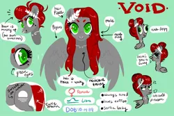 Size: 2048x1366 | Tagged: safe, artist:opalacorn, derpibooru import, oc, oc:void, unofficial characters only, pegasus, pony, blushing, breath, derp, ear piercing, earring, image, jewelry, jpeg, looking at you, nose piercing, nose ring, piercing, reference sheet, smiling, solo, spread wings, unamused, wings