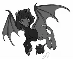 Size: 2048x1698 | Tagged: safe, artist:opalacorn, derpibooru import, oc, oc:pansy, unofficial characters only, bat pony, pony, black sclera, clothes, flying, image, jpeg, solo, spread wings, sweater, turtleneck, wings