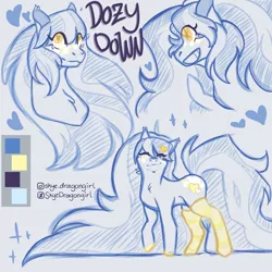 Size: 3000x3000 | Tagged: safe, artist:skyedragongirl, derpibooru import, oc, oc:dozy down, earth pony, pony, female, image, mare, png, reference sheet, solo