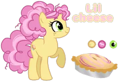 Size: 1596x1080 | Tagged: safe, artist:jvartes6112, derpibooru import, li'l cheese, earth pony, pony, the last problem, eyelashes, female, food, image, looking up, mare, older li'l cheese, pie, png, raised hoof, reference sheet, rule 63, simple background, smiling, transparent background