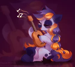 Size: 3628x3236 | Tagged: safe, artist:dedfriend, derpibooru import, oc, unofficial characters only, earth pony, pony, earth pony oc, image, musical instrument, png, solo