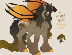 Size: 2200x1700 | Tagged: safe, artist:yesterdaysrunaway, derpibooru import, oc, oc:sleepy hallow, bat pony, pony, freckles, image, magical lesbian spawn, male, offspring, parent:applejack, parent:princess luna, parents:lunajack, png, solo, stallion, unshorn fetlocks