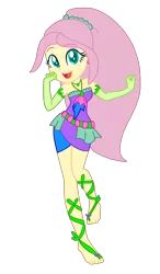Size: 1280x2198 | Tagged: safe, artist:gouhlsrule, artist:yaya54320bases, derpibooru import, fluttershy, fairy, human, equestria girls, alternate hairstyle, barefoot, barely eqg related, base used, clothes, crossover, dress, ear piercing, earring, enchantix, feet, gloves, image, jewelry, long gloves, long hair, open mouth, piercing, png, ponytail, purple dress, simple background, transparent background, winx, winx club, winxified