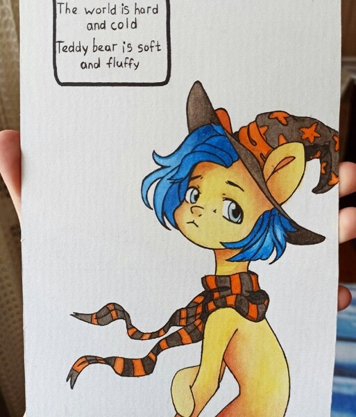 Size: 717x838 | Tagged: safe, artist:fox fuysi, derpibooru import, oc, hat, image, jpeg, solo