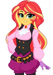 Size: 1014x1438 | Tagged: safe, artist:rosemile mulberry, derpibooru import, sunset shimmer, equestria girls, clothes, cosplay, costume, cravat, eyelashes, female, gloves, image, looking at you, persona 5, png, simple background, solo, white background