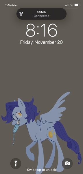 Size: 828x1731 | Tagged: safe, artist:saltysel, derpibooru import, oc, unofficial characters only, pegasus, pony, female, food, glasses, image, jpeg, mare, mouth hold, pegasus oc, phone screen, popsicle, raised hoof, solo, wings