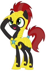 Size: 717x1103 | Tagged: safe, artist:cuttycommando, derpibooru import, oc, oc:taboo, earth pony, pony, armor, female, image, mare, png, royal guard armor, simple background, solo, transparent background