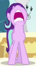 Size: 300x549 | Tagged: safe, derpibooru import, screencap, starlight glimmer, pony, unicorn, no second prances, cropped, female, image, mare, nose in the air, png, solo, stressed
