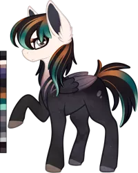 Size: 694x867 | Tagged: safe, artist:velnyx, derpibooru import, oc, oc:dusty miller, pegasus, pony, female, image, mare, png, raised hoof, simple background, solo, transparent background, two toned wings, wings