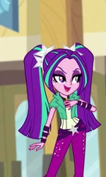 Size: 427x714 | Tagged: safe, derpibooru import, screencap, aria blaze, equestria girls, rainbow rocks, battle of the bands, cropped, image, png, solo